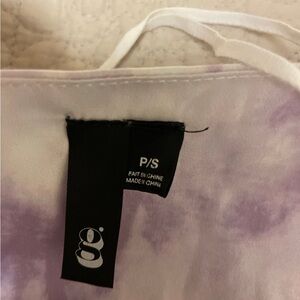 Purple silky crop top